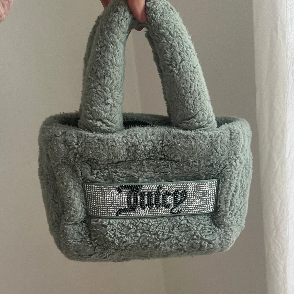 Juicy Couture Plush Tote in Soft Green